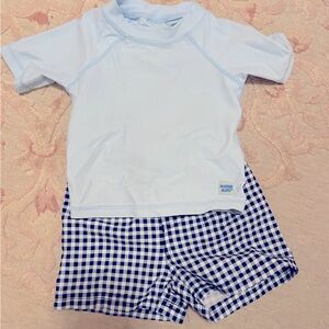 RuggedButts Swim trunk and rashguard boy set
